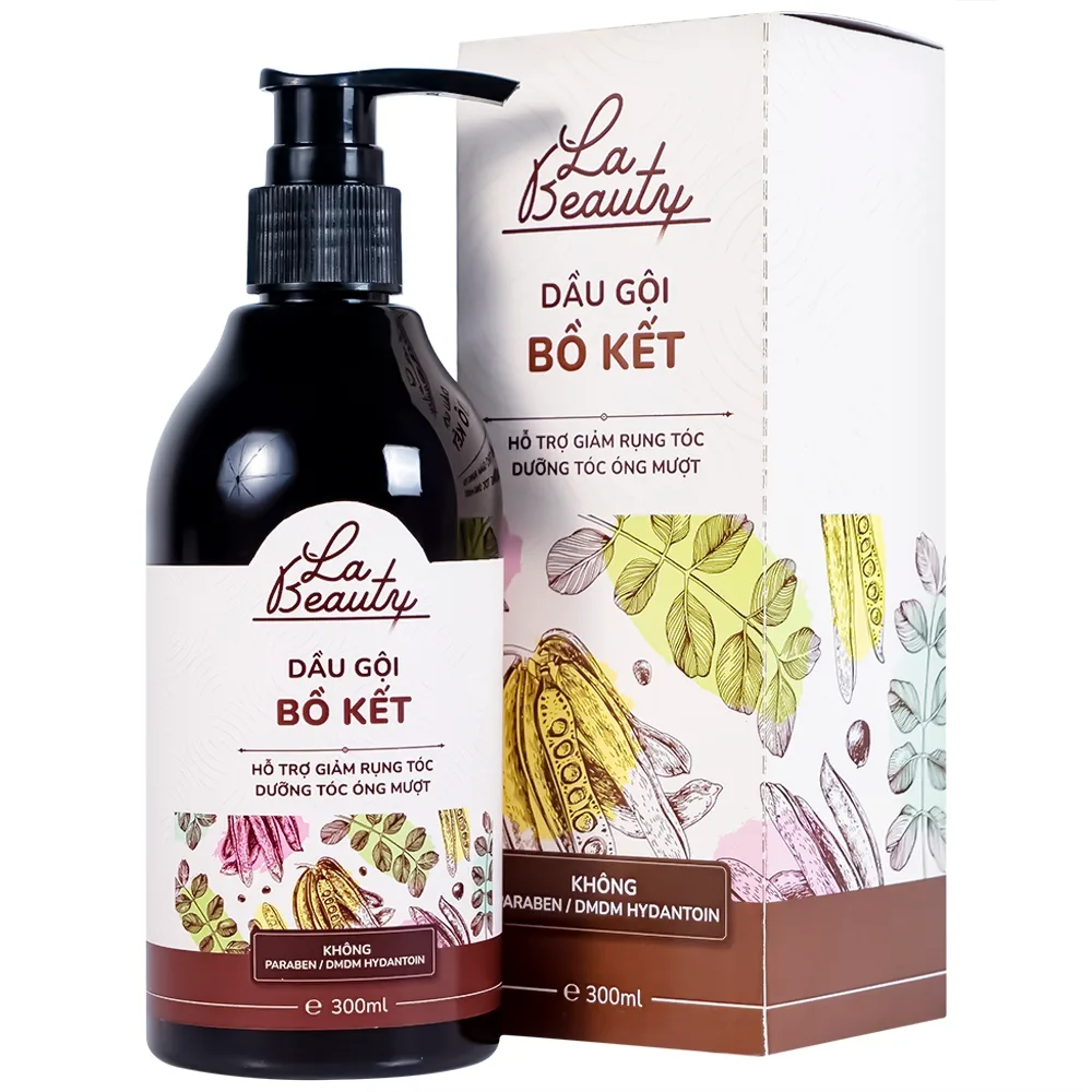 Hình ảnh Dầu gội bồ kết La Beauty hỗ trợ giảm rụng tóc, dưỡng tóc óng mượt (300ml)