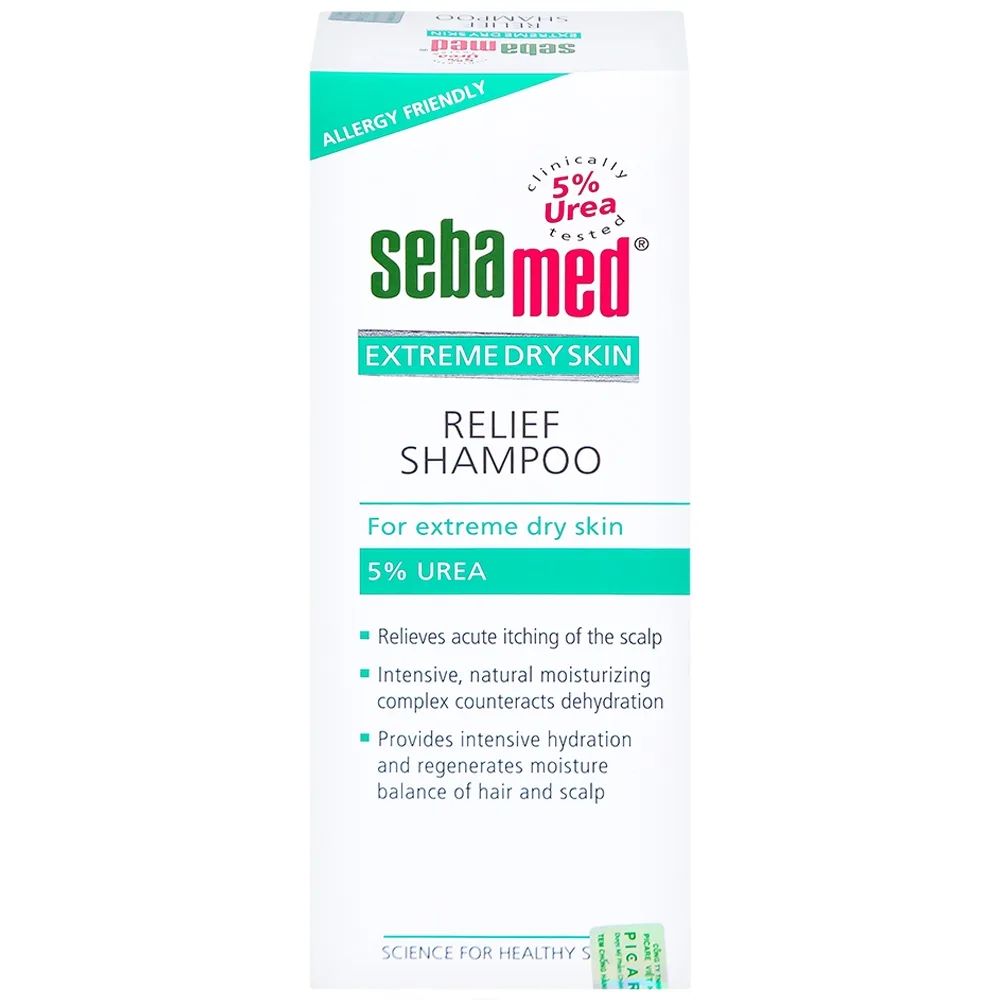 Hình ảnh Dầu gội đầu Extreme Dry Skin Relief Shampoo 5% Urea Sebamed giảm khô, ngứa  (200ml)