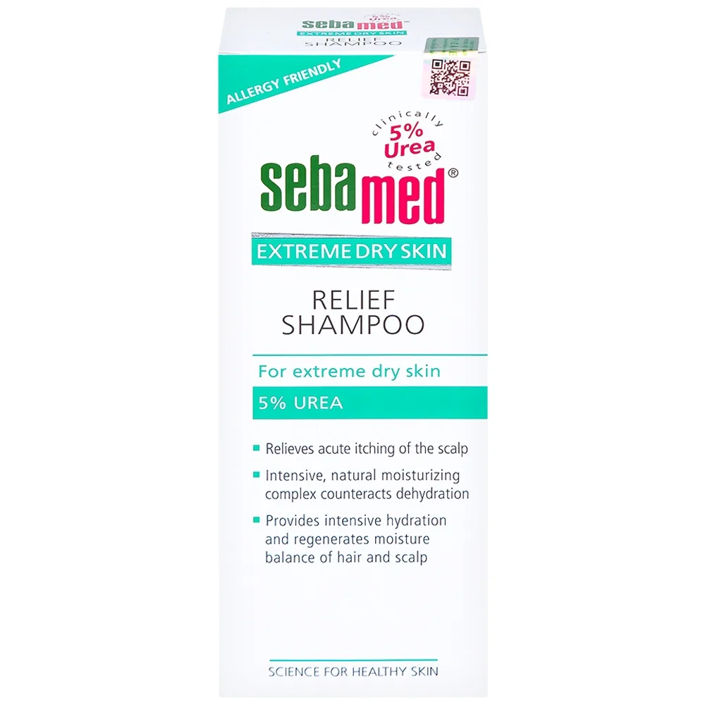 Hình ảnh Dầu gội đầu Extreme Dry Skin Relief Shampoo 5% Urea Sebamed giảm khô, ngứa  (200ml)