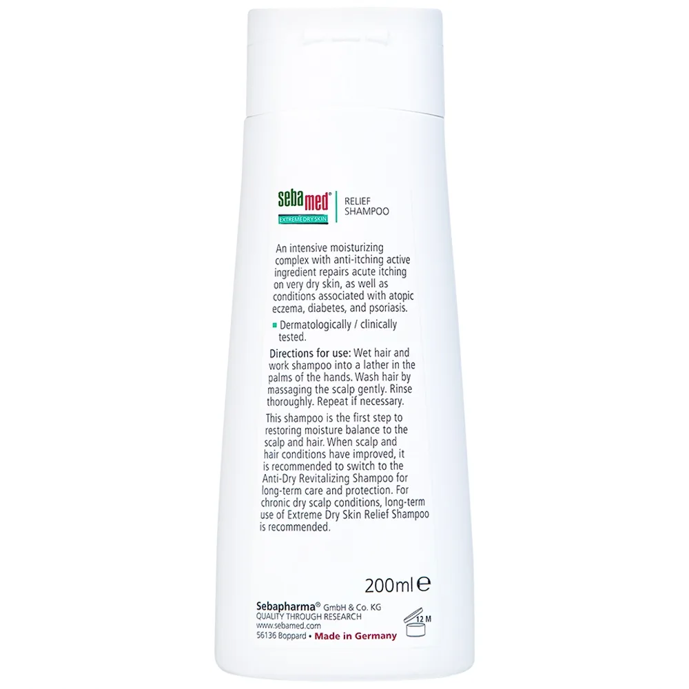 Hình ảnh Dầu gội đầu Extreme Dry Skin Relief Shampoo 5% Urea Sebamed giảm khô, ngứa  (200ml)