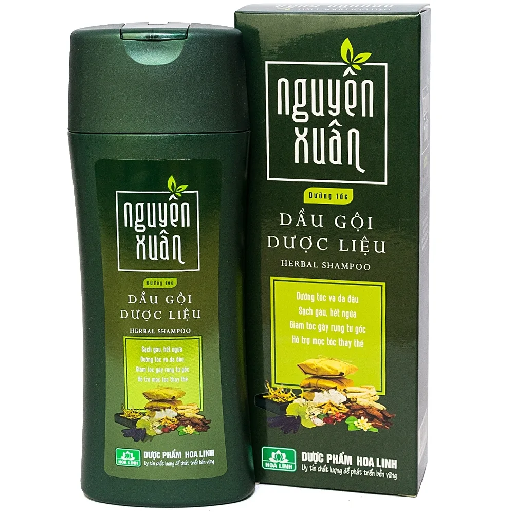 Hình ảnh Dầu gội dược liệu Nguyên Xuân Xanh Lá dưỡng tóc và da đầu, sạch gàu, hết ngứa, giảm tóc gãy rụng (200ml)
