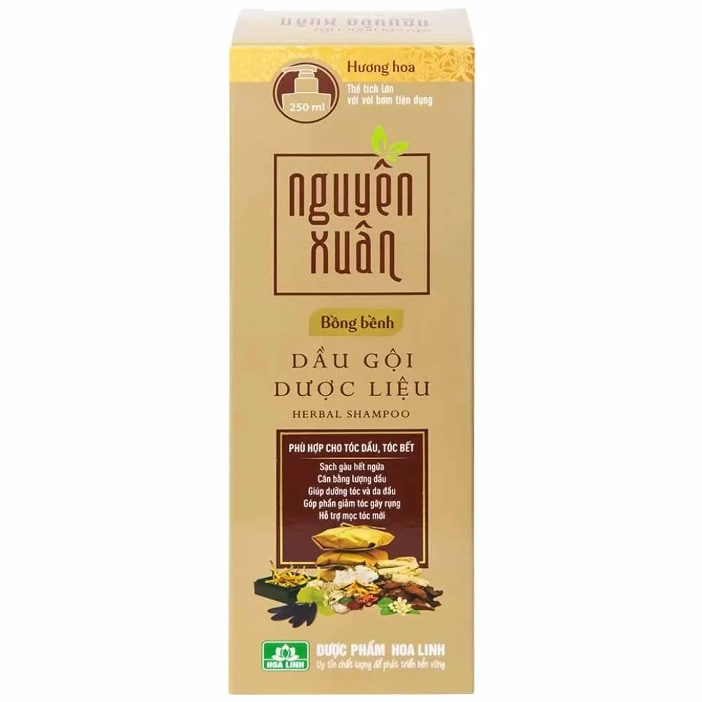 Hình ảnh Dầu gội dược liệu Nguyên Xuân hương hoa sạch gàu, hết ngứa, cân bằng lượng dầu, giảm tóc gãy rụng (250ml)