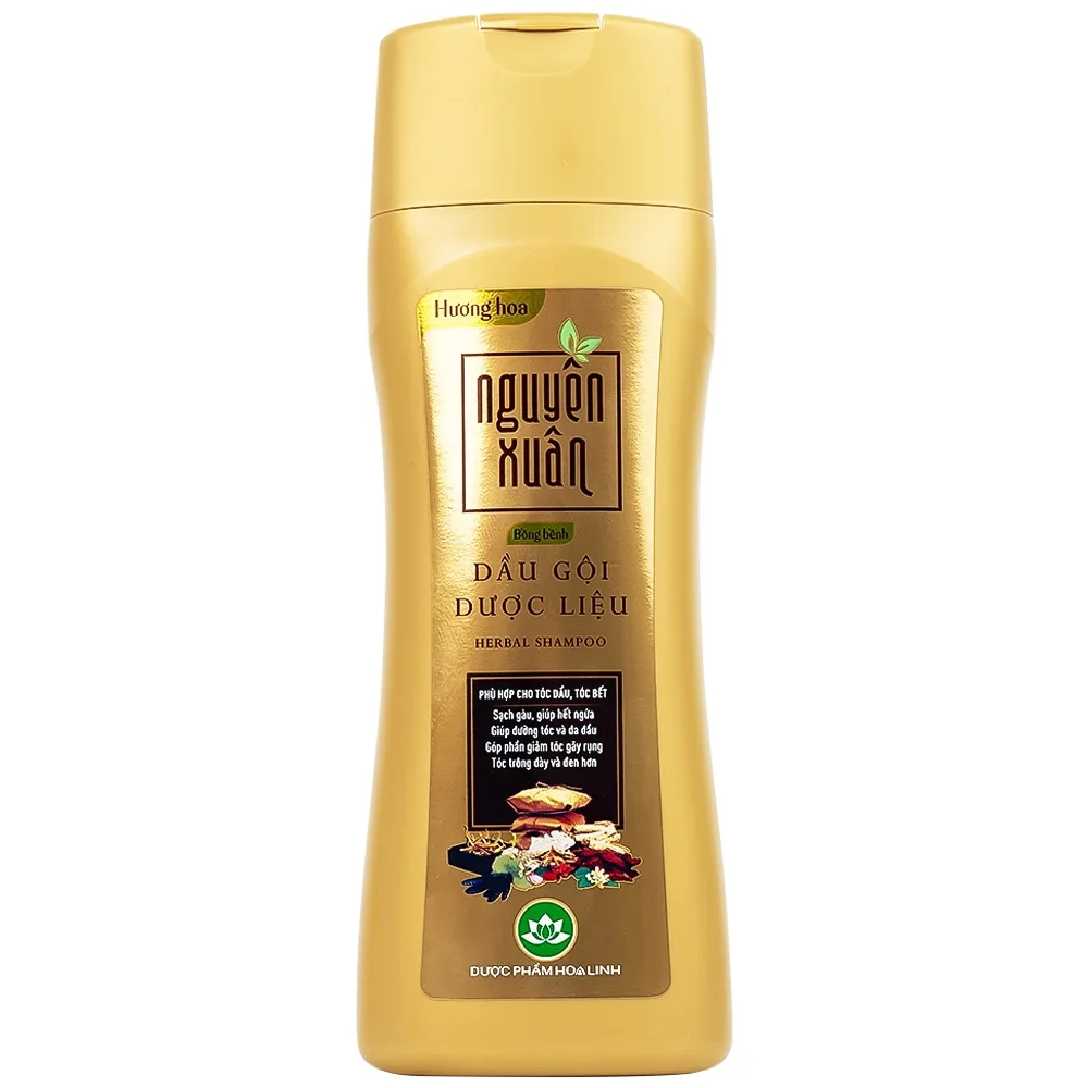 Hình ảnh Dầu gội Dược liệu Nguyên Xuân Vàng Hoa Linh 275ml giảm gãy rụng, tóc khô và xơ 