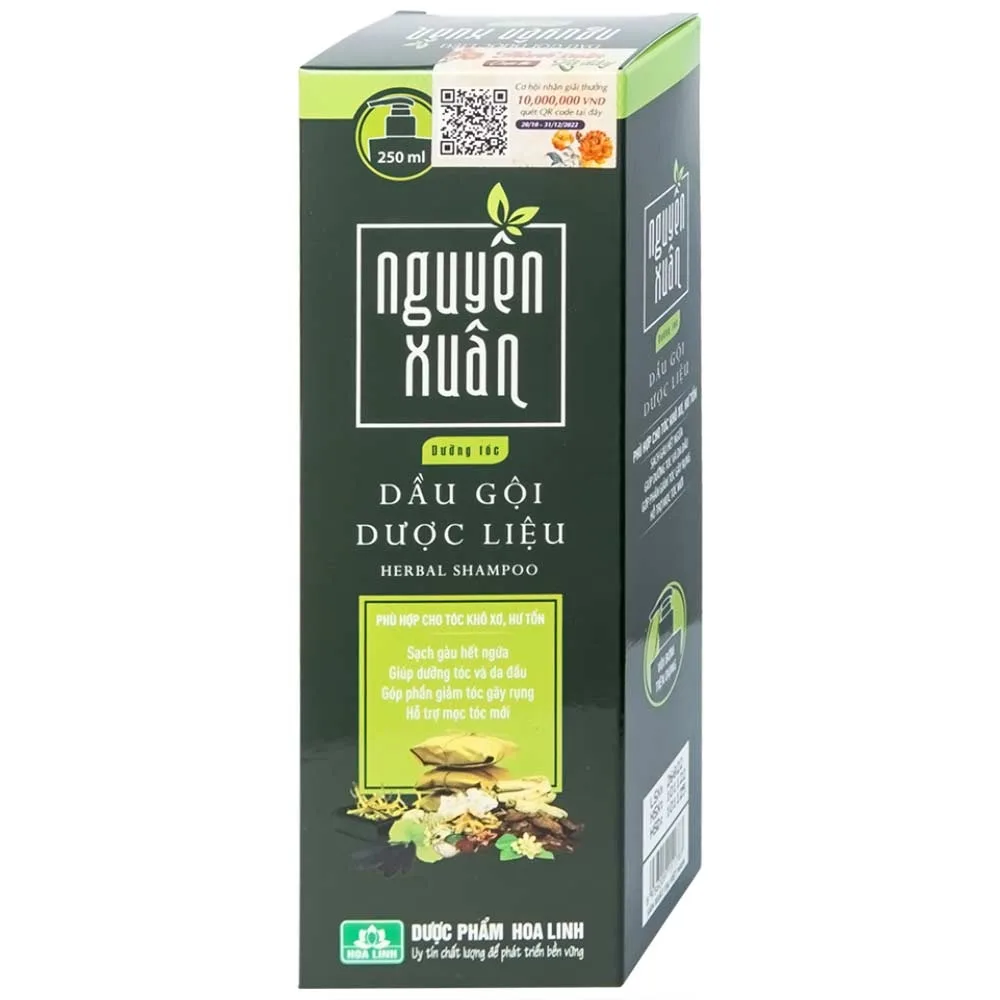 Hình ảnh Dầu gội dược liệu Nguyên Xuân sạch gàu, hết ngứa, dưỡng tóc, giảm gãy rụng dành cho tóc khô xơ, hư tổn (250ml)