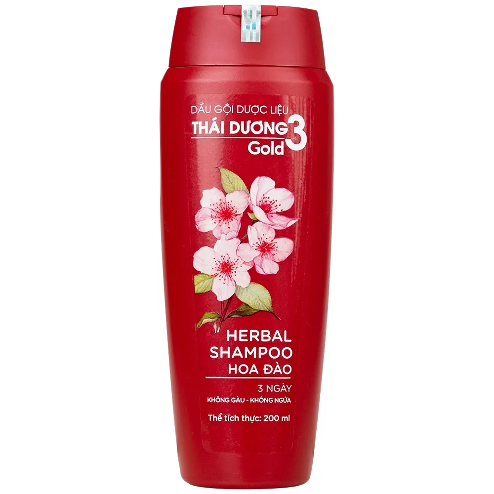 Hình ảnh Dầu gội dược liệu Thái Dương 3 hương hoa sạch gàu mà vẫn suôn mềm (200ml)