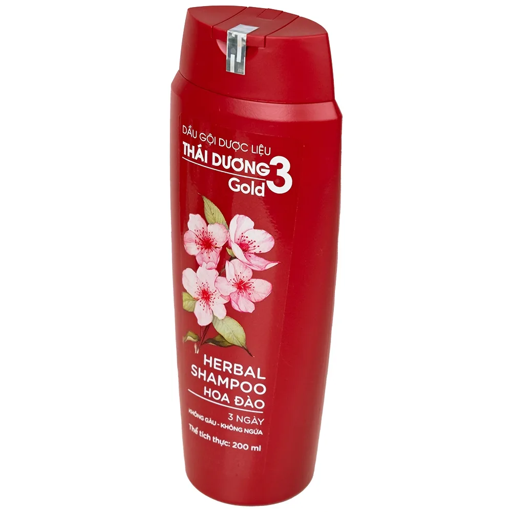 Hình ảnh Dầu gội dược liệu Thái Dương 3 hương hoa sạch gàu mà vẫn suôn mềm (200ml)