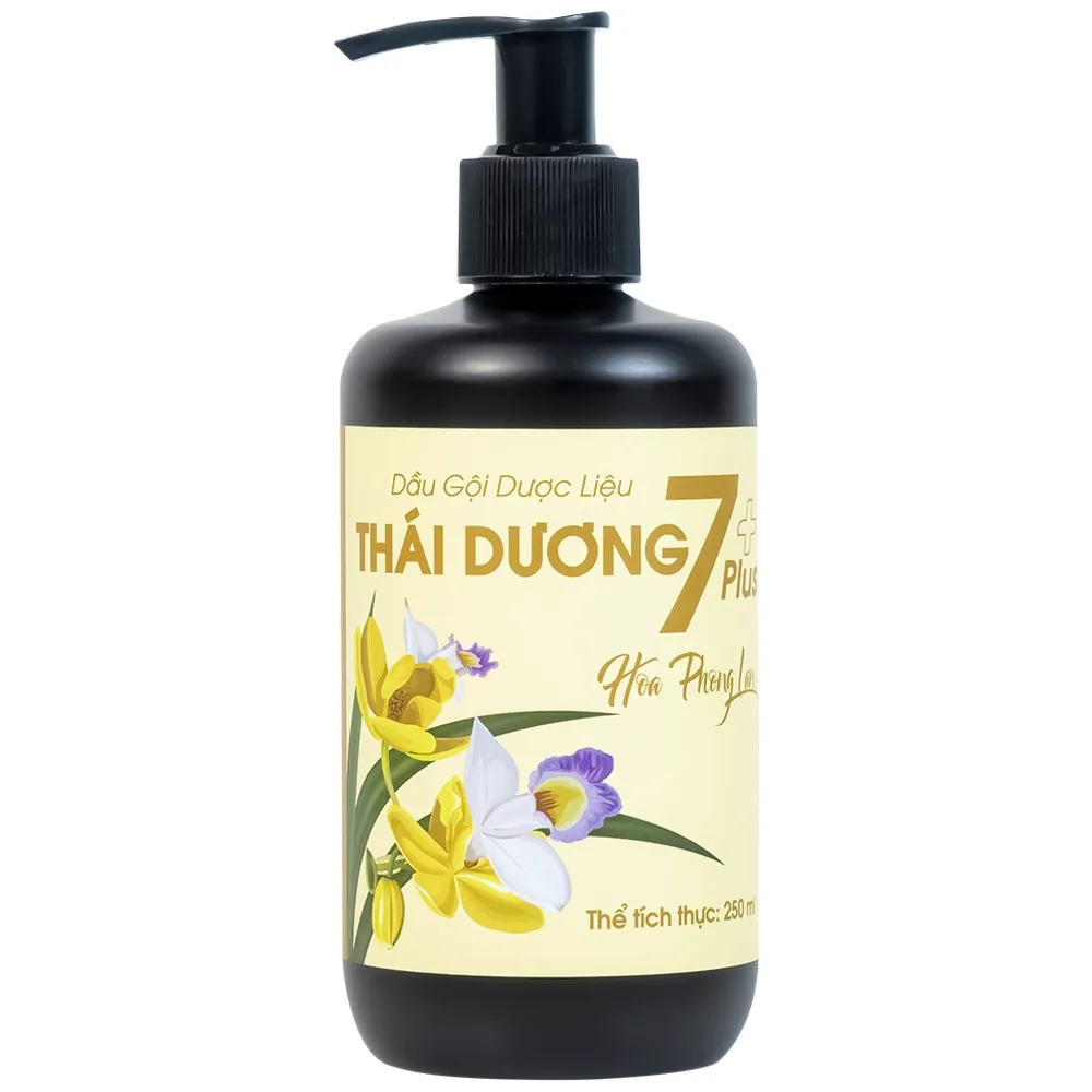 Hình ảnh Dầu gội dược liệu Thái Dương 7 Plus Gold Sao Thái Dương sạch gàu, giảm ngứa và rụng tóc (250ml)
