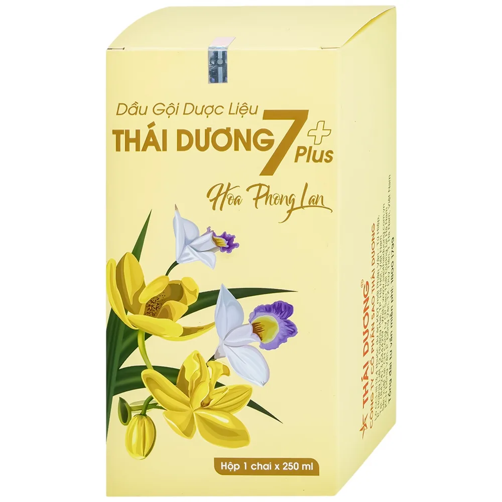 Hình ảnh Dầu gội dược liệu Thái Dương 7 Plus Gold Sao Thái Dương sạch gàu, giảm ngứa và rụng tóc (250ml)