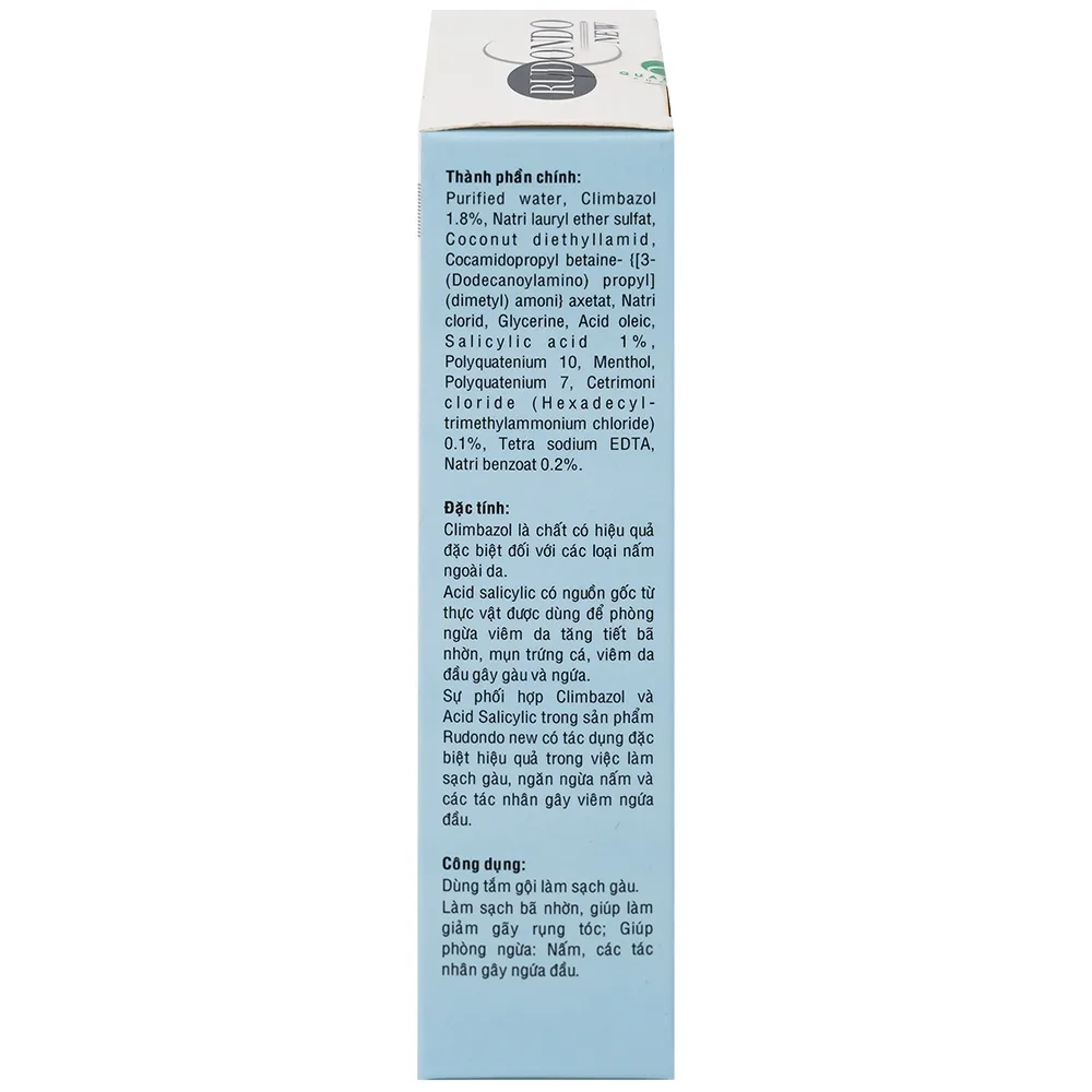 Hình ảnh Dầu gội Rudondo New Quang Xanh giúp sạch gầu, giảm nấm, dầu nhờn da dầu (120ml)
