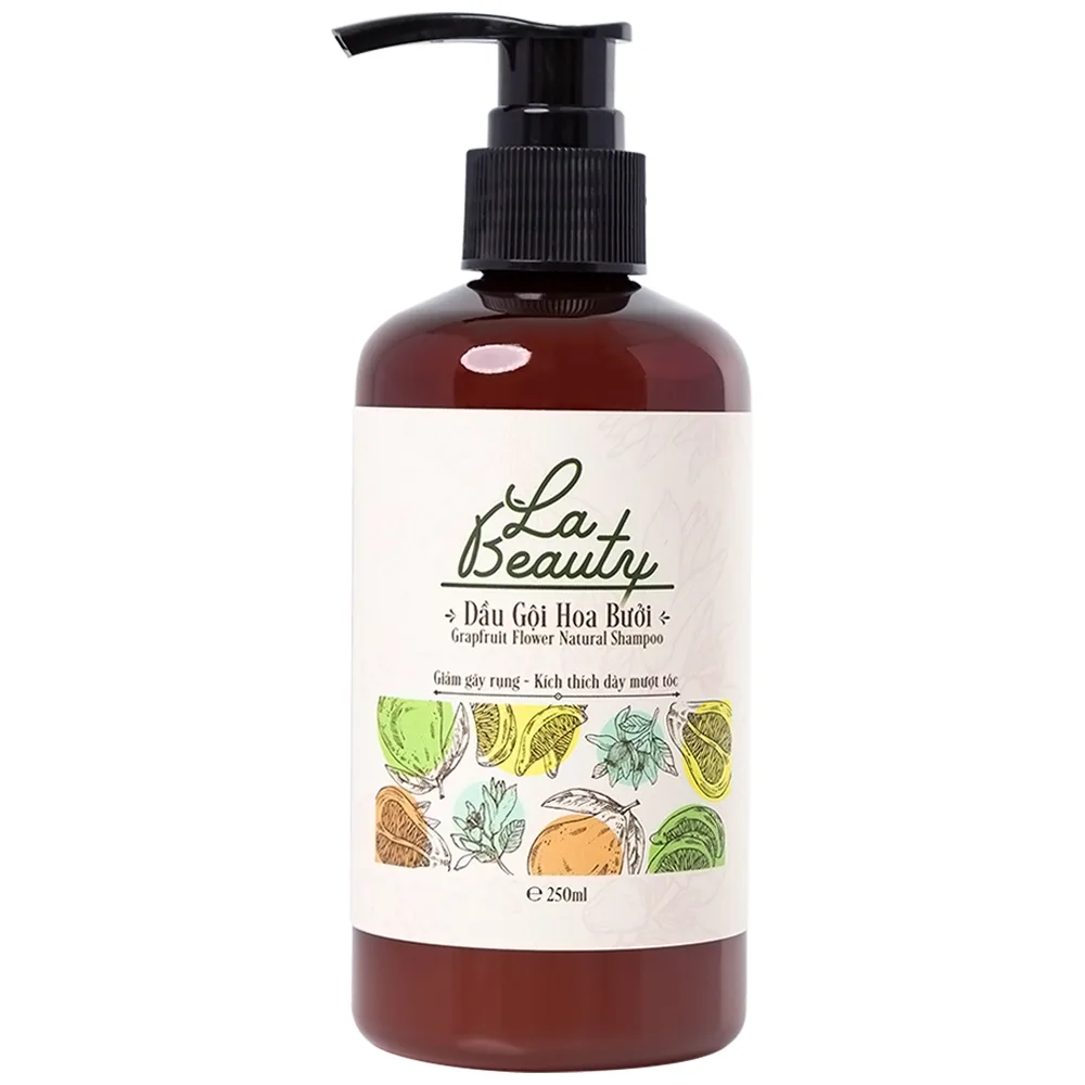 Hình ảnh Dầu gội hoa bưởi La Beauty giảm gãy rụng, kích thích dày mượt tóc, loại bỏ nhờn, ngăn nấm và gàu (250ml)
