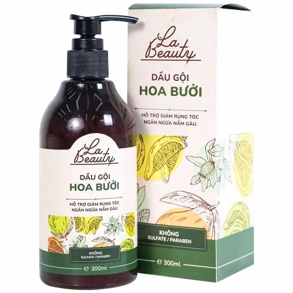 Hình ảnh Dầu gội hoa bưởi La Beauty hỗ trợ giảm rụng tóc, ngăn ngừa nấm gàu (300ml)