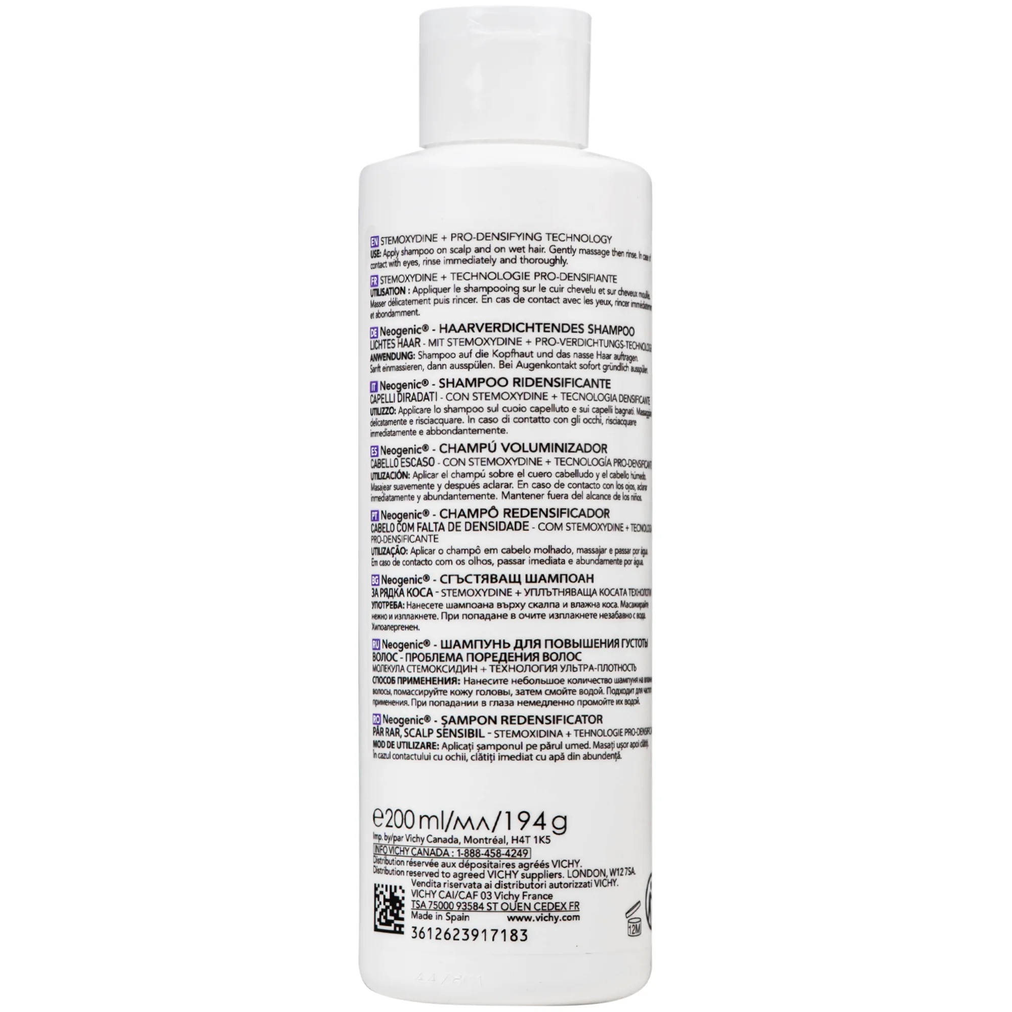 Hình ảnh Dầu gội làm dày tóc, kích thích mọc tóc Vichy Dercos Neogenic Redensifying Shampoo 200ml