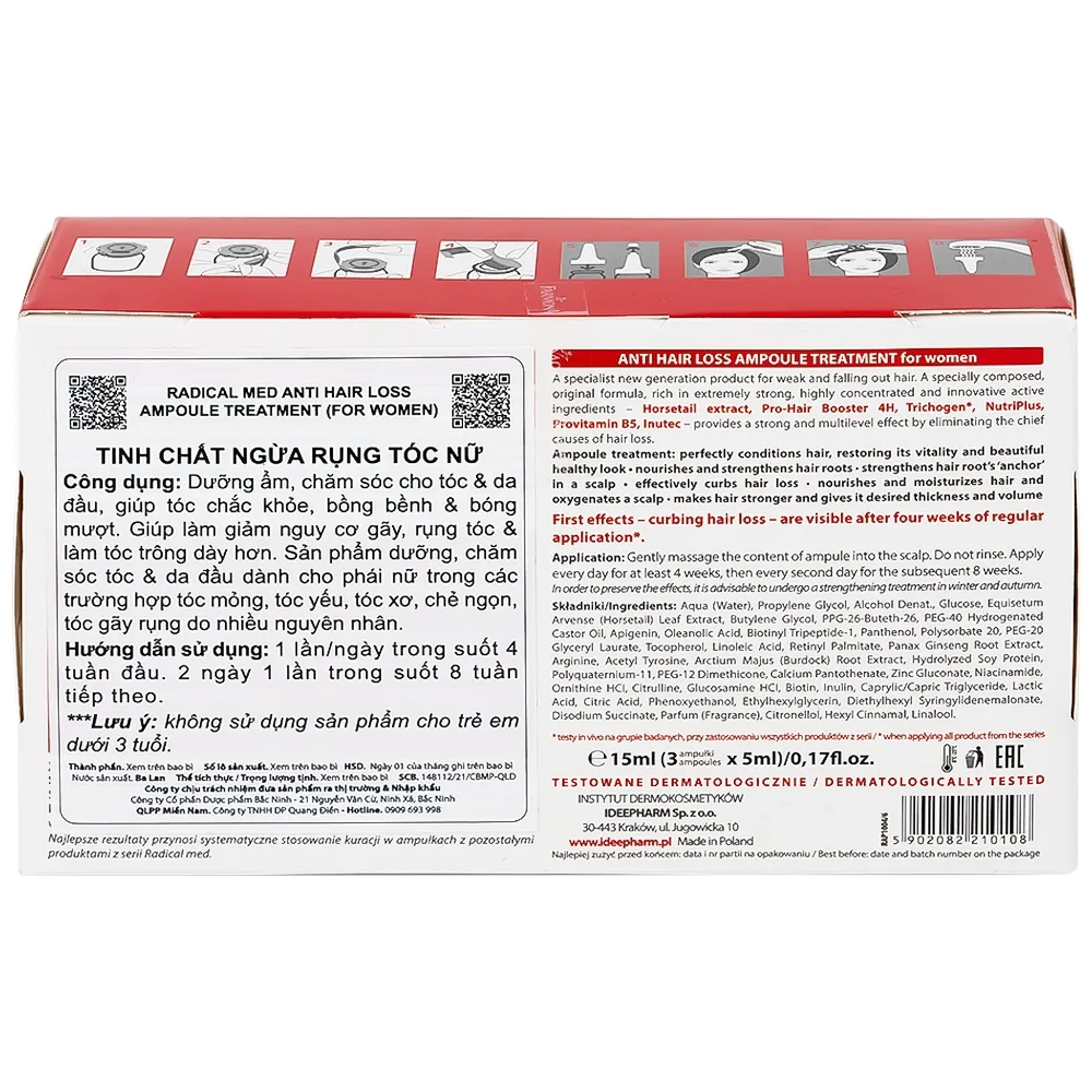 Hình ảnh Tinh chất Radical Med Anti-Hair Loss làm sạch tóc và da đầu (3 ống x 5ml)