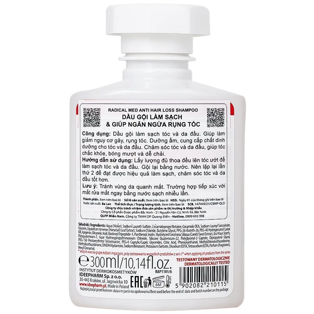Hình ảnh Dầu gội Radical Med Anti - Hair Loss Shampoo làm sạch và ngăn ngừa rụng tóc (300ml)