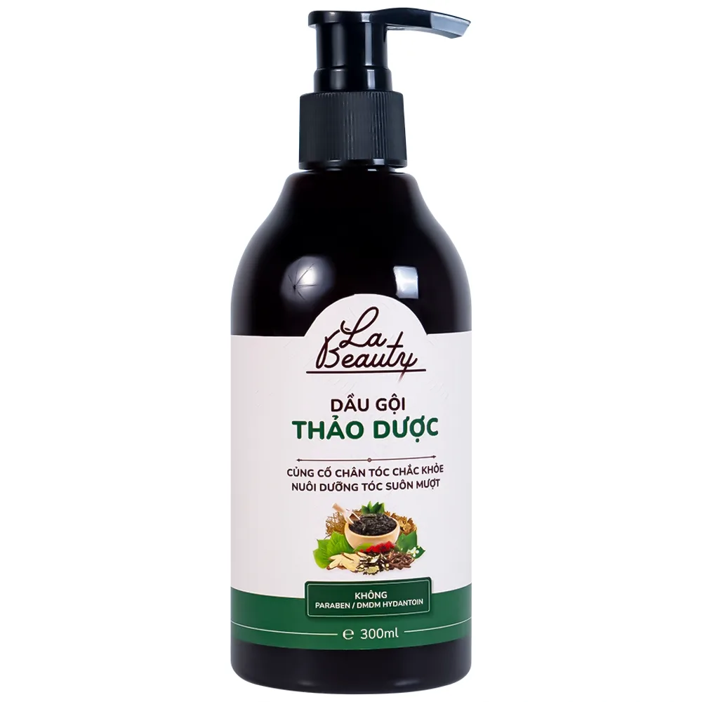 Hình ảnh Dầu gội thảo dược La Beauty loại bỏ dầu nhờn trên da đầu, ngăn nấm, gàu và giảm gãy rụng (300ml)