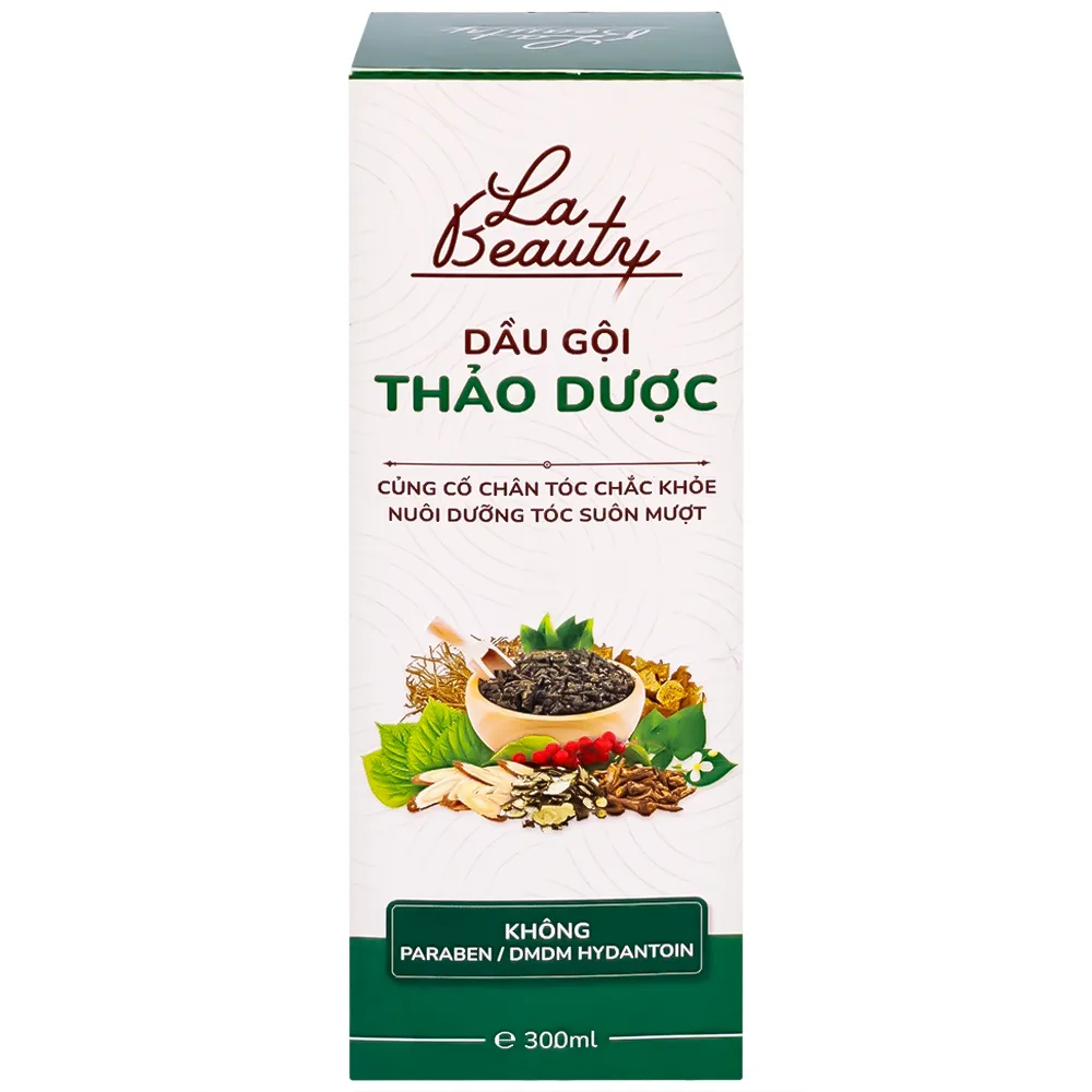 Hình ảnh Dầu gội thảo dược La Beauty loại bỏ dầu nhờn trên da đầu, ngăn nấm, gàu và giảm gãy rụng (300ml)