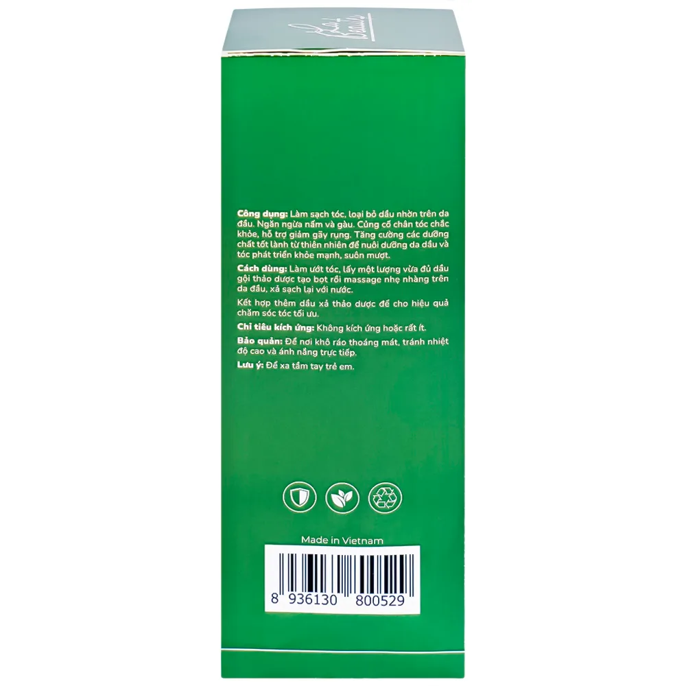 Hình ảnh Dầu gội thảo dược La Beauty loại bỏ dầu nhờn trên da đầu, ngăn nấm, gàu và giảm gãy rụng (300ml)