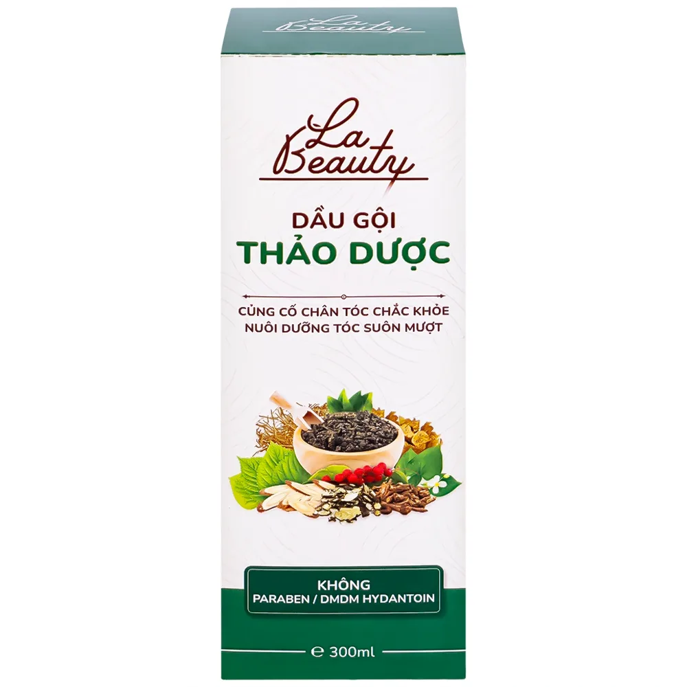 Hình ảnh Dầu gội thảo dược La Beauty loại bỏ dầu nhờn trên da đầu, ngăn nấm, gàu và giảm gãy rụng (300ml)