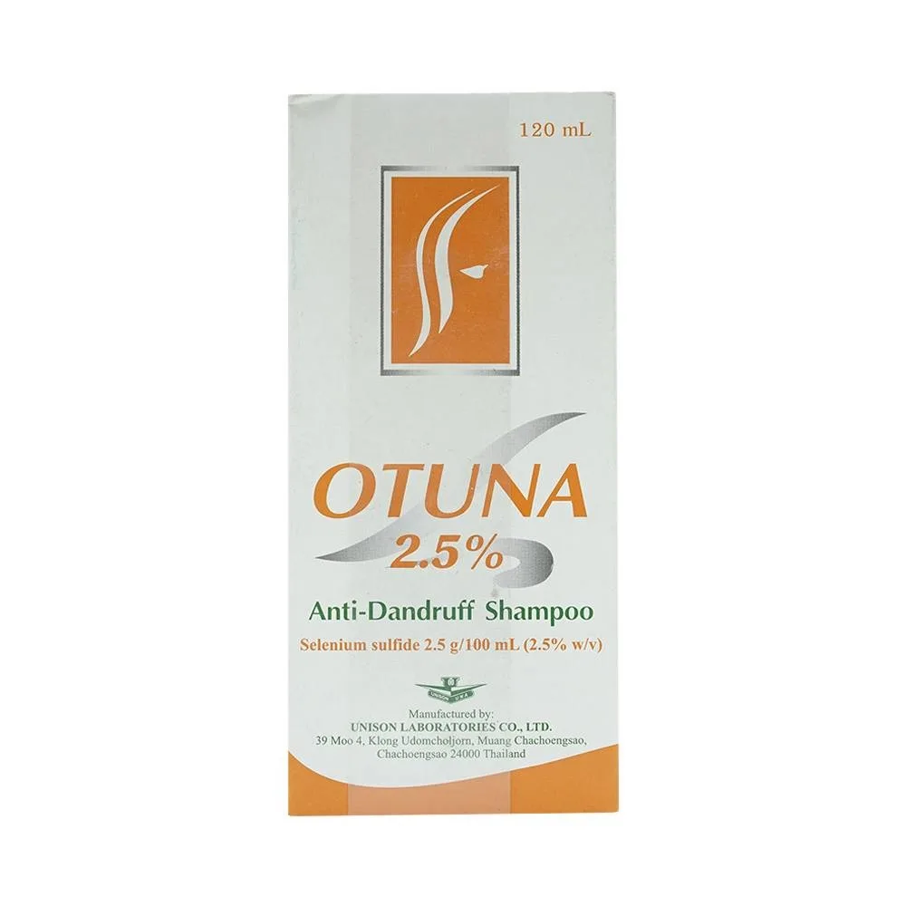 Hình ảnh Dầu gội trị gàu Otuna 2.5% giảm viêm da tiết bã nhờn ở da đầu (120ml)
