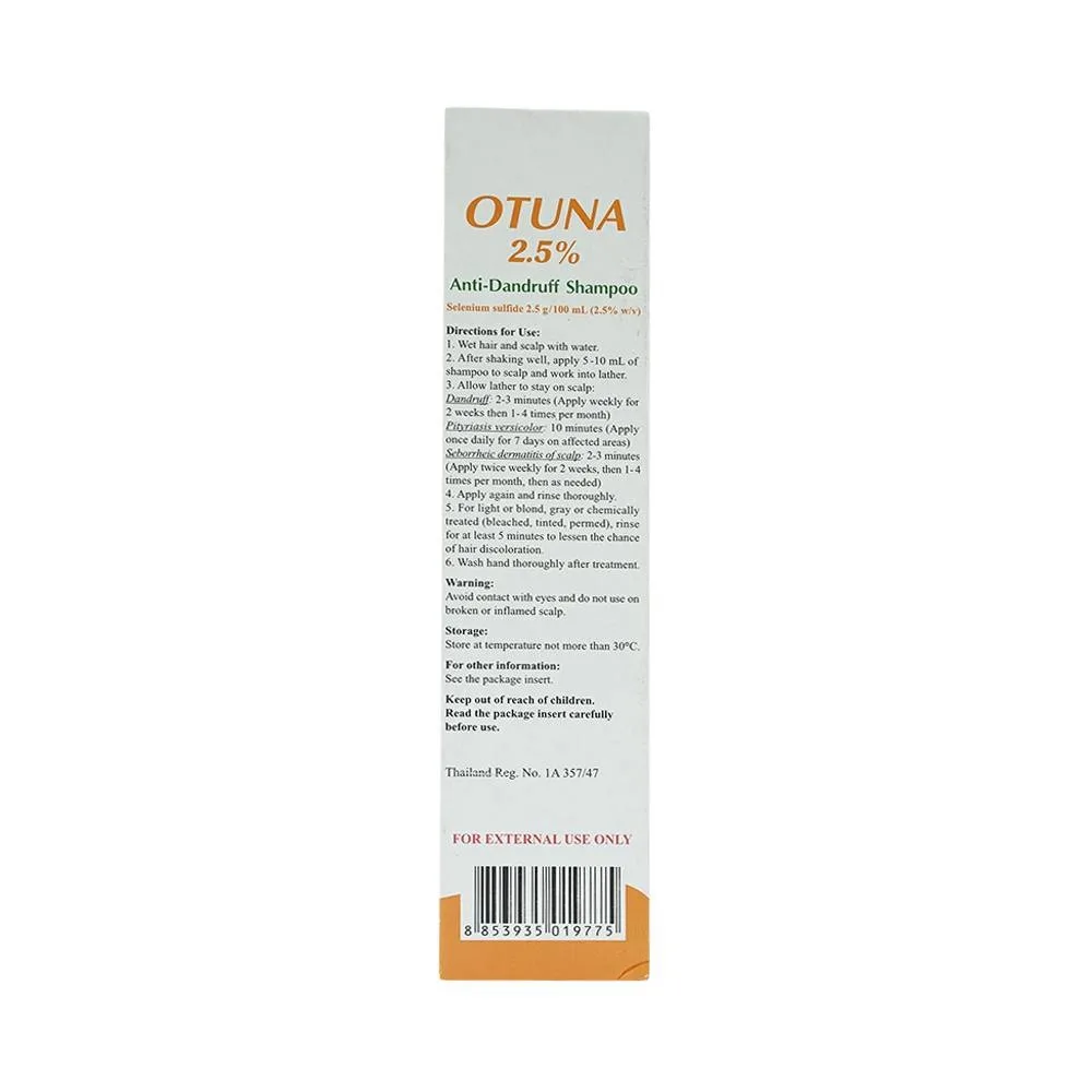 Hình ảnh Dầu gội trị gàu Otuna 2.5% giảm viêm da tiết bã nhờn ở da đầu (120ml)