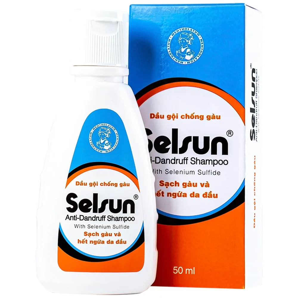 Hình ảnh Dầu gội chống gàu Selsun Anti-Dandruff Shampoo Rohto sạch gàu và hết ngứa da đầu (50ml)