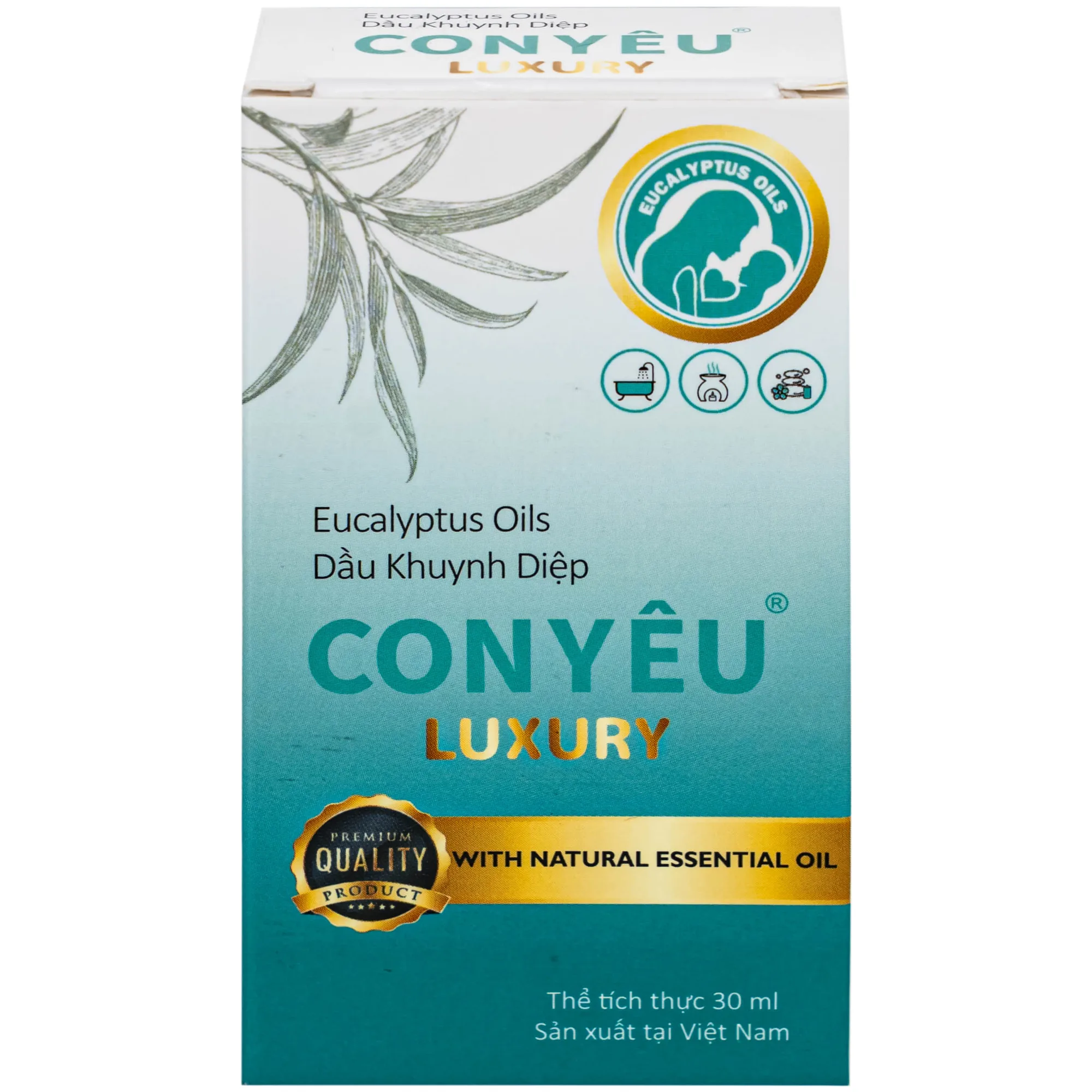 Hình ảnh Dầu khuynh diệp Con Yêu Luxury giúp giữ ấm, làm dịu vết cắn côn trùng (30ml)