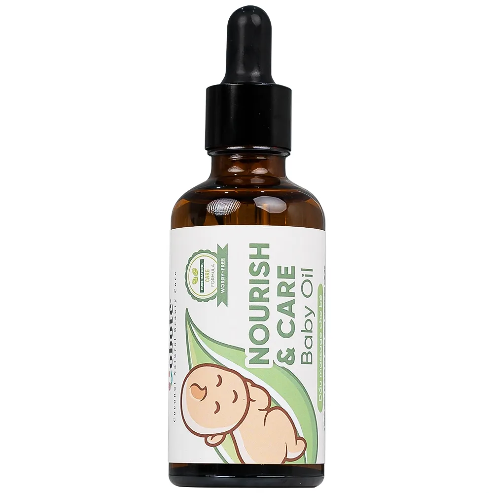 Hình ảnh Dầu Massage Cho Bé Nourish & Care Baby Oil Coboté 50ml dưỡng ẩm, dịu vết công trùng cắn, giảm rôm sảy, cứt trâu