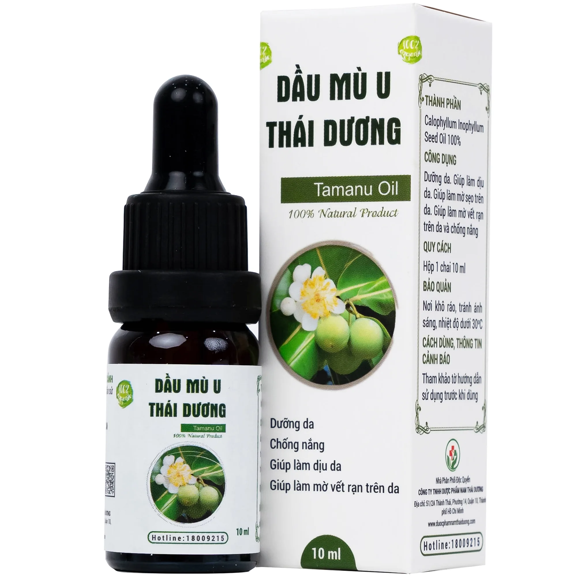Hình ảnh Dầu Mù U Thái Dương Đất Việt làm lành vết bỏng, hỗ trợ điều trị chàm, vảy nến, dưỡng ẩm (10ml)