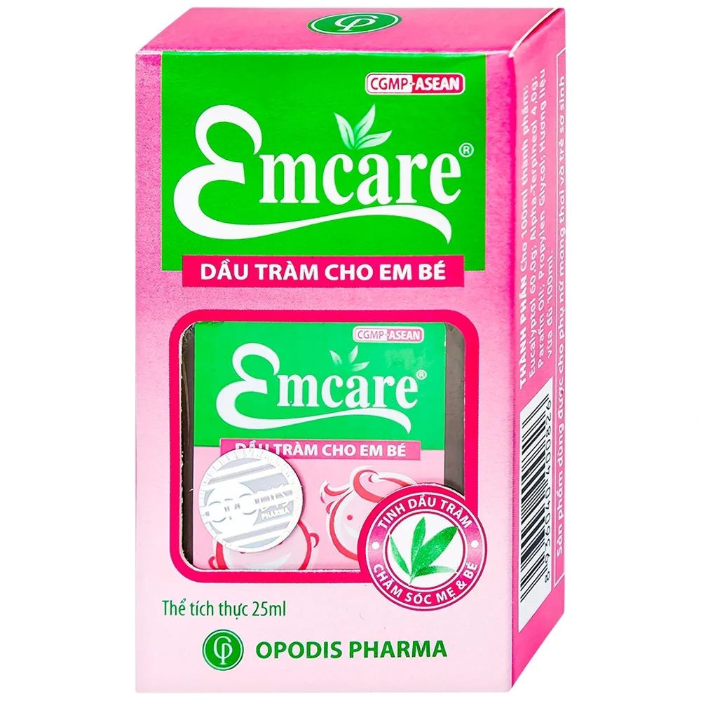 Hình ảnh Dầu tràm Emcare cho bé ngừa cảm, xoa bóp giảm đau nhức (25ml)