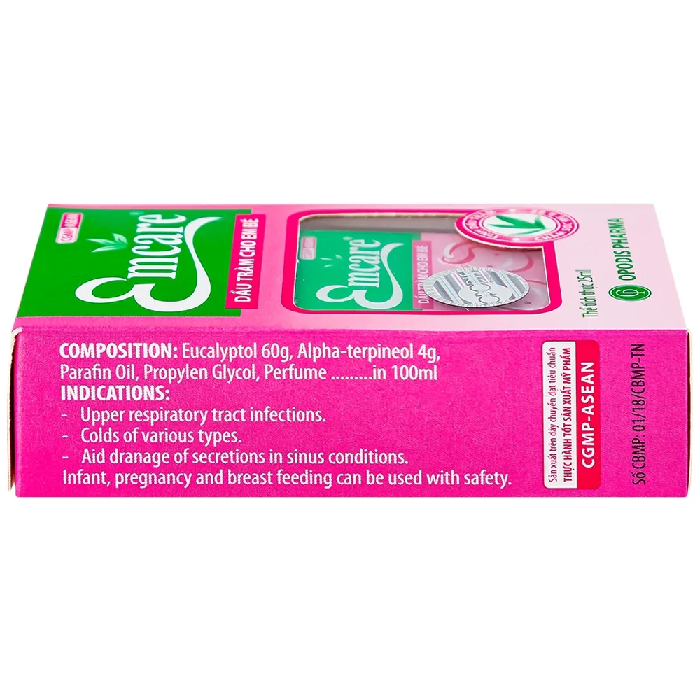 Hình ảnh Dầu tràm Emcare cho bé ngừa cảm, xoa bóp giảm đau nhức (25ml)