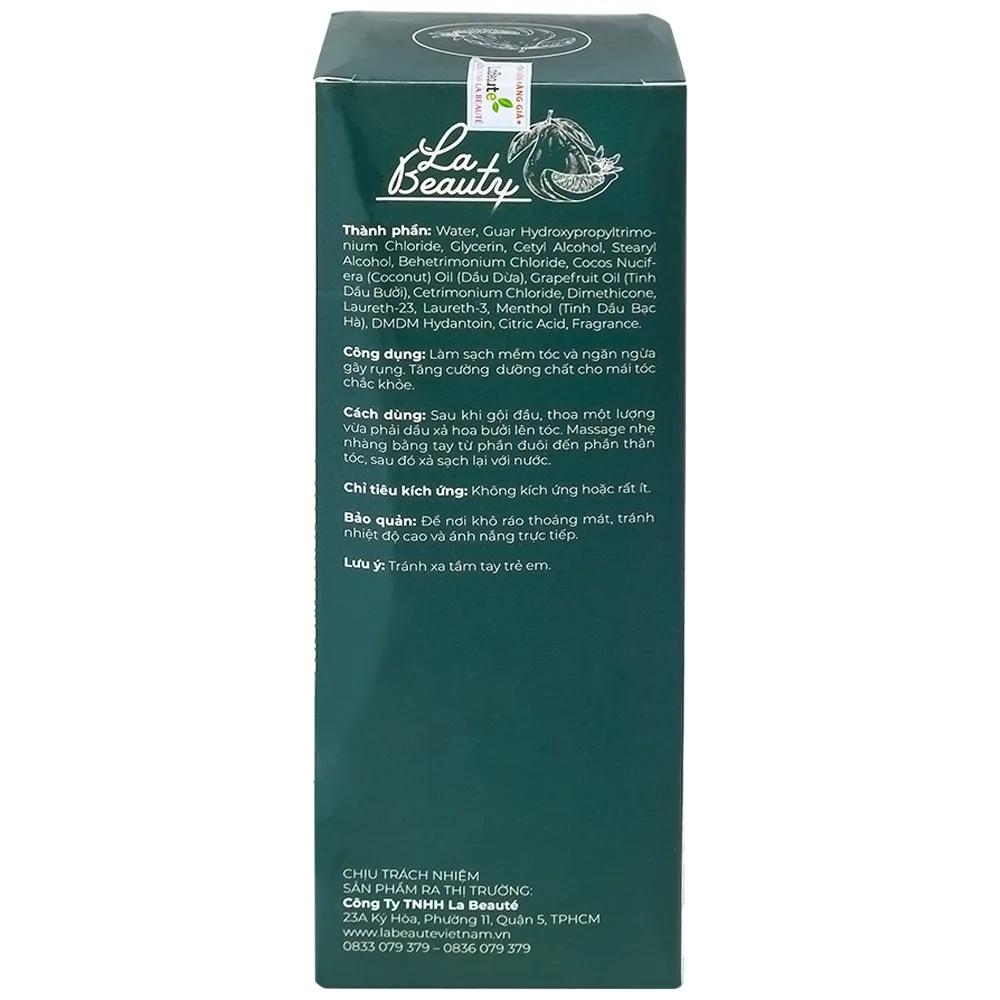 Hình ảnh Dầu xả hoa bưởi La Beauty làm sạch mềm tóc và ngăn ngừa gãy rụng (250ml)