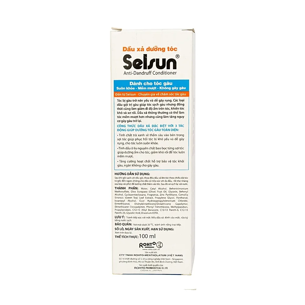 Hình ảnh Dầu xả dưỡng tóc Selsun Rohto suôn khỏe, mềm mượt, không gây gàu (100ml)