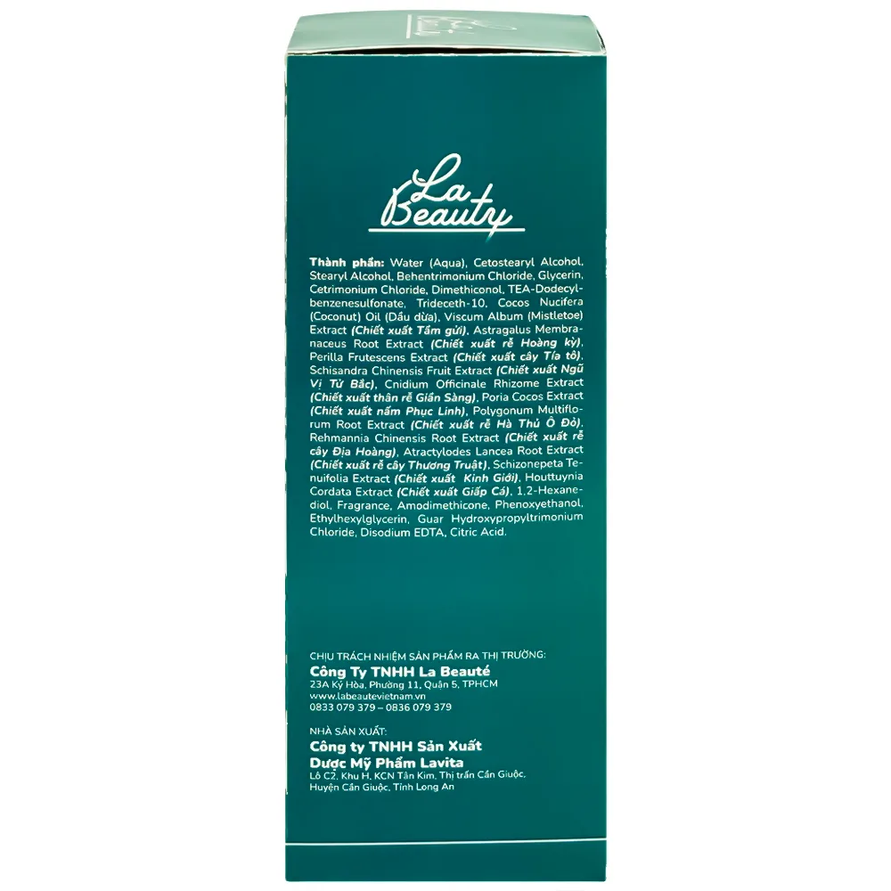 Hình ảnh Dầu xả thảo dược La Beauty củng cố chân tóc chắc khỏe, suôn mượt và ngăn ngừa gãy rụng (300ml)