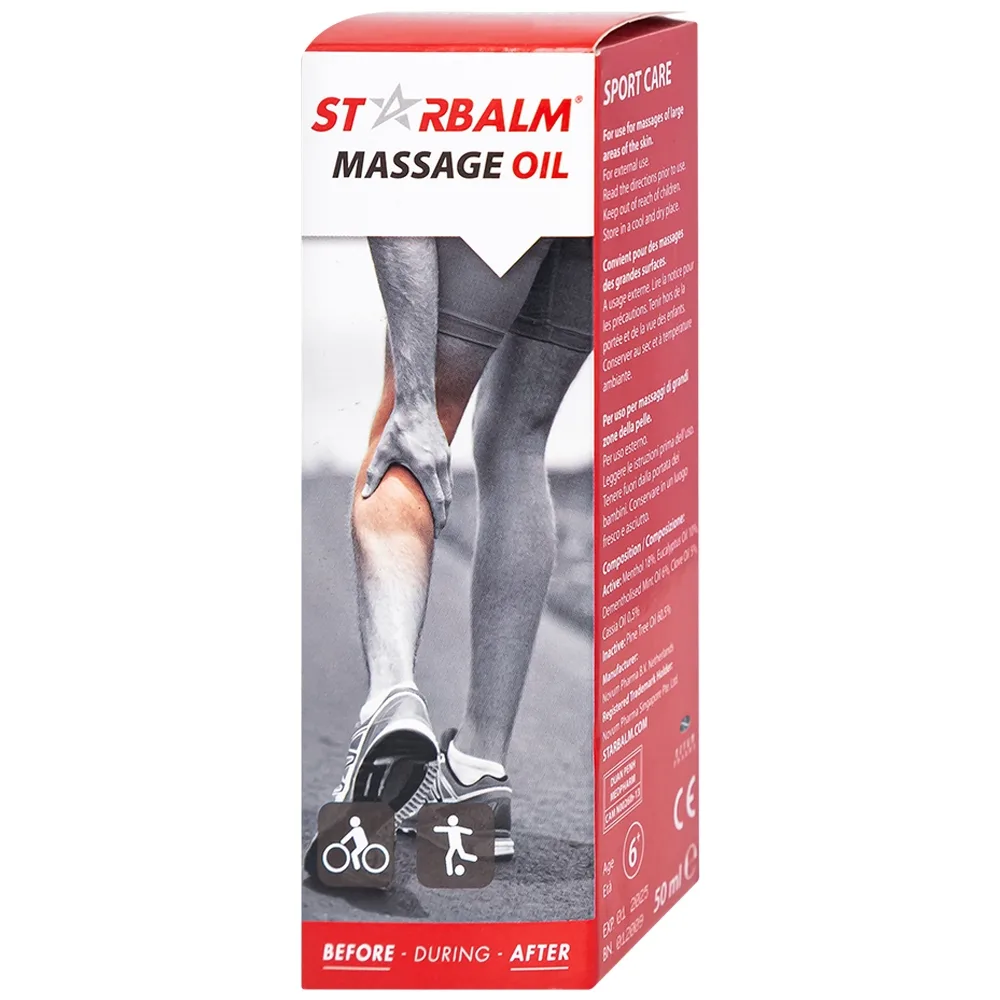 Hình ảnh Dầu xoa bóp Starbalm Massage Oil thư giãn, mát xa vùng cơ mỏi, lưu thông máu, giảm căng thẳng, mệt mỏi (50ml)