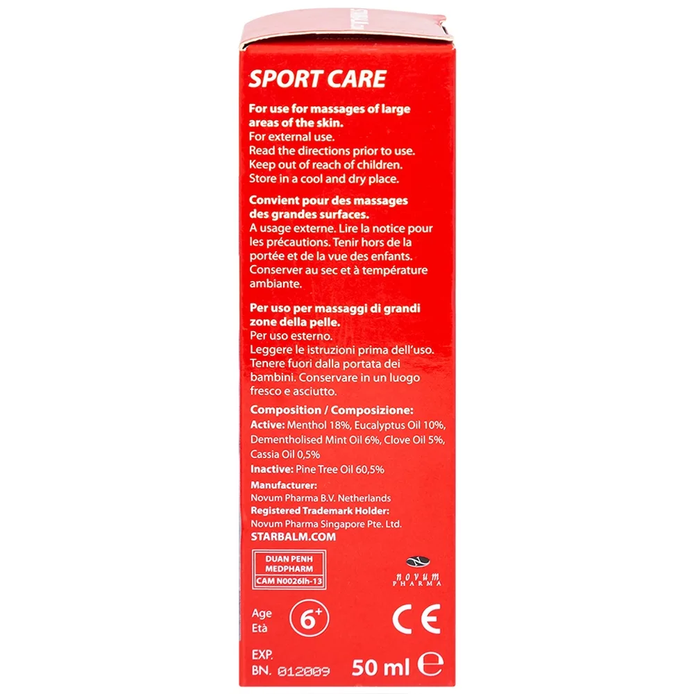 Hình ảnh Dầu xoa bóp Starbalm Massage Oil thư giãn, mát xa vùng cơ mỏi, lưu thông máu, giảm căng thẳng, mệt mỏi (50ml)