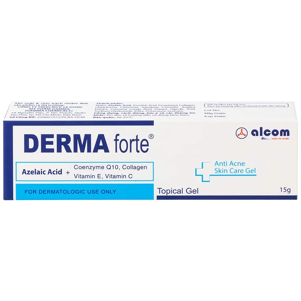 Hình ảnh Gel Derma Forte Gamma hỗ trợ làm mờ sẹo, ngừa vết thâm, ngừa tái phát mụn, sạch bã nhờn trên da (15g)