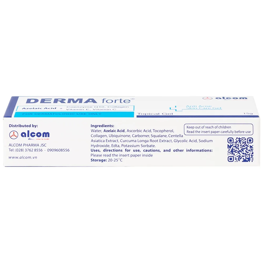 Hình ảnh Gel Derma Forte Gamma hỗ trợ làm mờ sẹo, ngừa vết thâm, ngừa tái phát mụn, sạch bã nhờn trên da (15g)