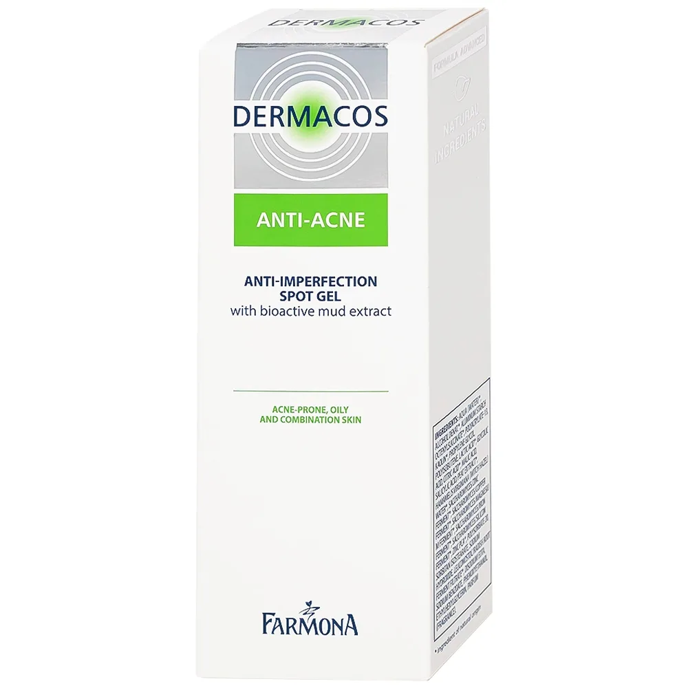 Hình ảnh Gel chấm mụn chứa bùn hoạt tính Dermacos Anti-Ance Anti Imperfection Spot Gel giảm và ngăn ngừa mụn (15ml)