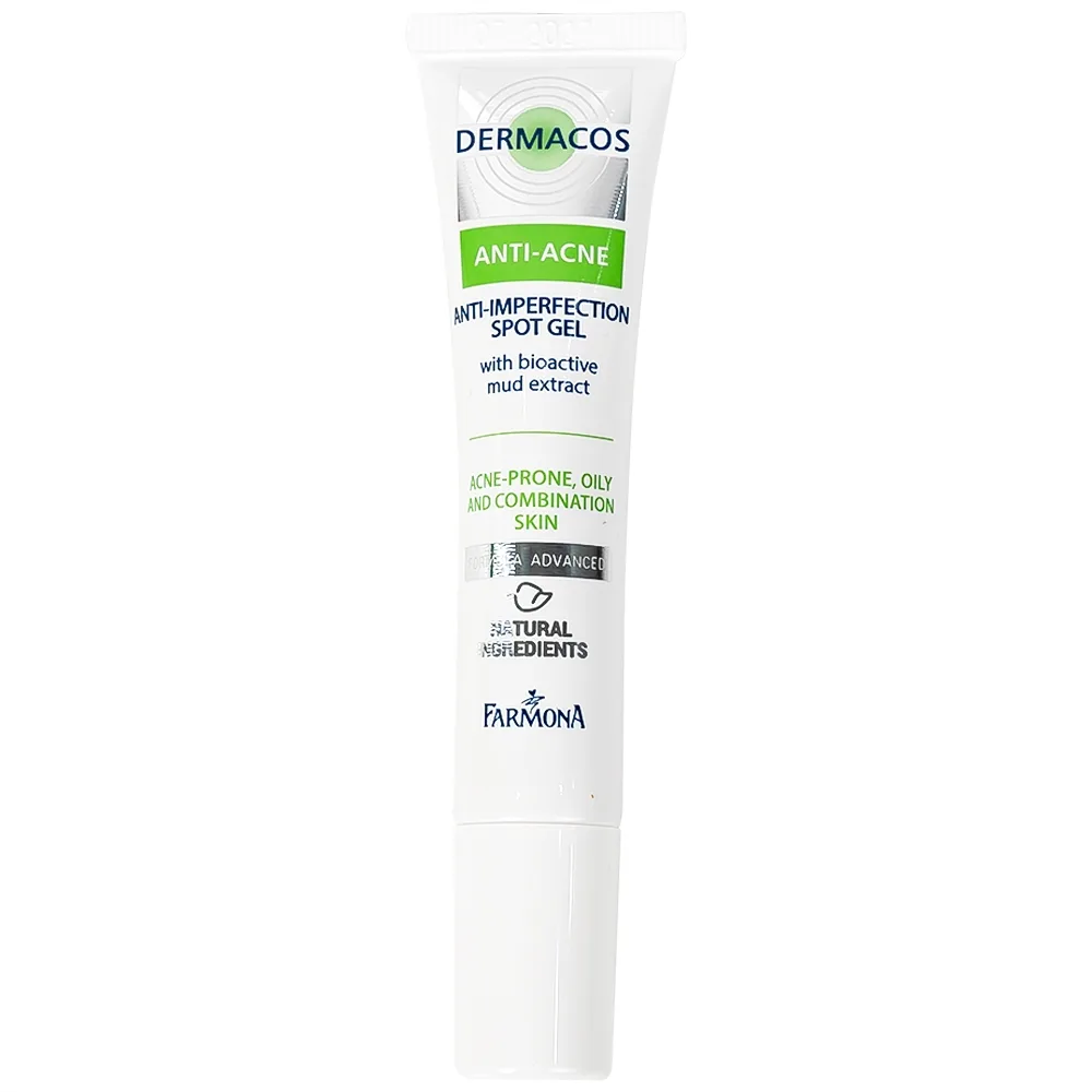 Hình ảnh Gel chấm mụn chứa bùn hoạt tính Dermacos Anti-Ance Anti Imperfection Spot Gel giảm và ngăn ngừa mụn (15ml)