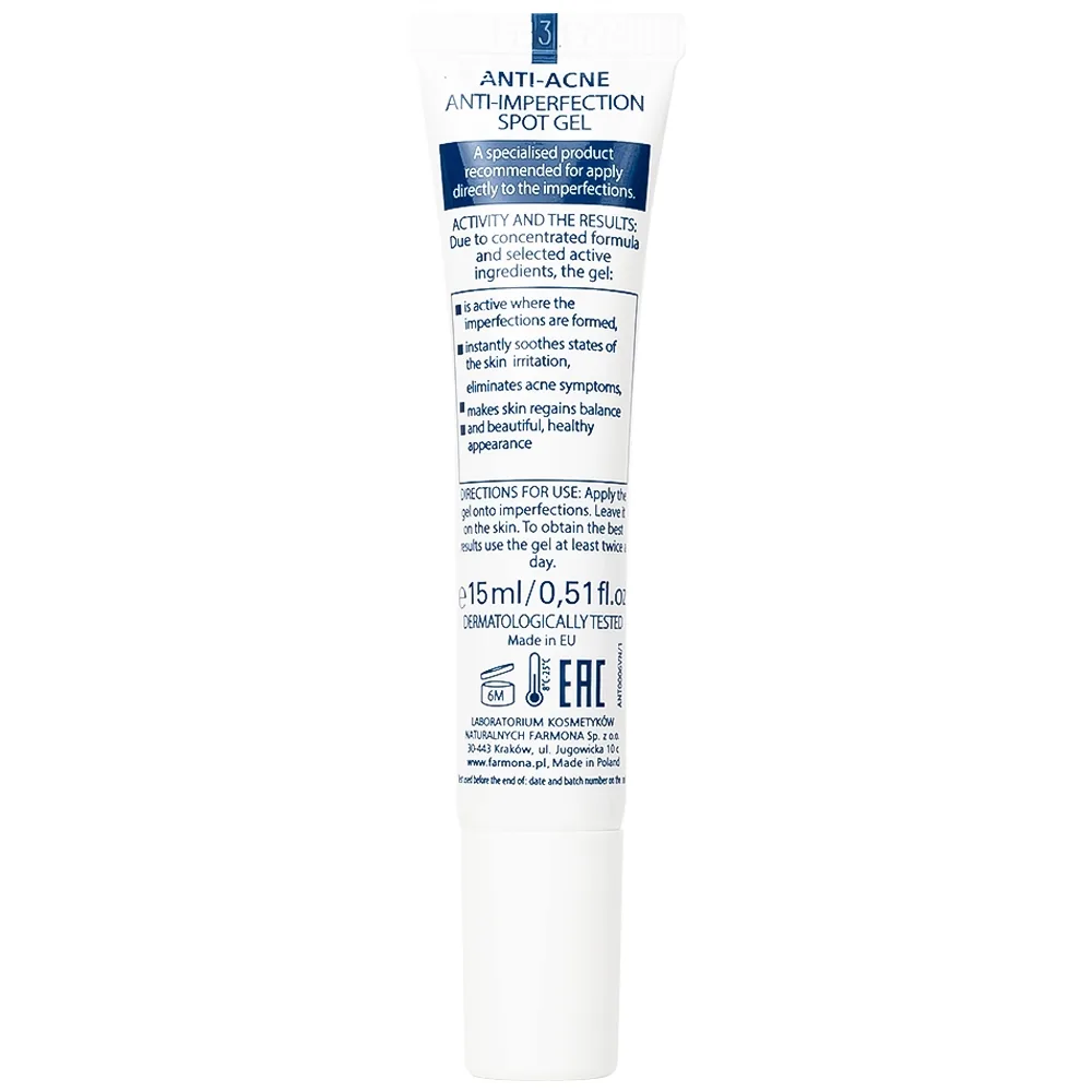 Hình ảnh Gel chấm mụn chứa bùn hoạt tính Dermacos Anti-Ance Anti Imperfection Spot Gel giảm và ngăn ngừa mụn (15ml)
