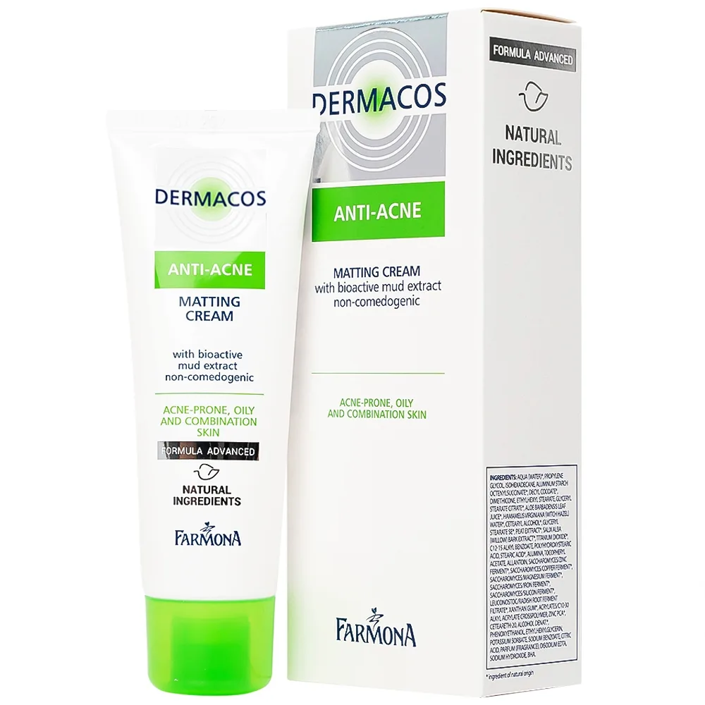 Hình ảnh Kem Dermacos Anti-Acne Matting Cream giảm nhờn, ngăn ngừa mụn (50ml)