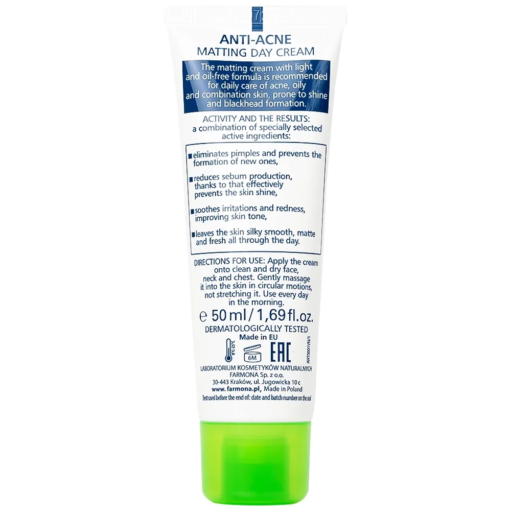 Hình ảnh Kem Dermacos Anti-Acne Matting Cream giảm nhờn, ngăn ngừa mụn (50ml)