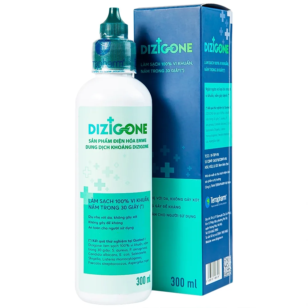 Hình ảnh Dung dịch khoáng Dizigone Terrapharm làm sạch vi khuẩn trong 30 giây, vệ sinh răng miệng, khử mùi (300ml)