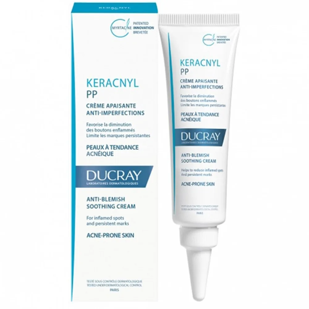 Hình ảnh Kem dưỡng da Ducray Keracnyl PP anti-Blemish Soothing Cream giảm các đốm mụn và mờ vết thâm do mụn (30ml)