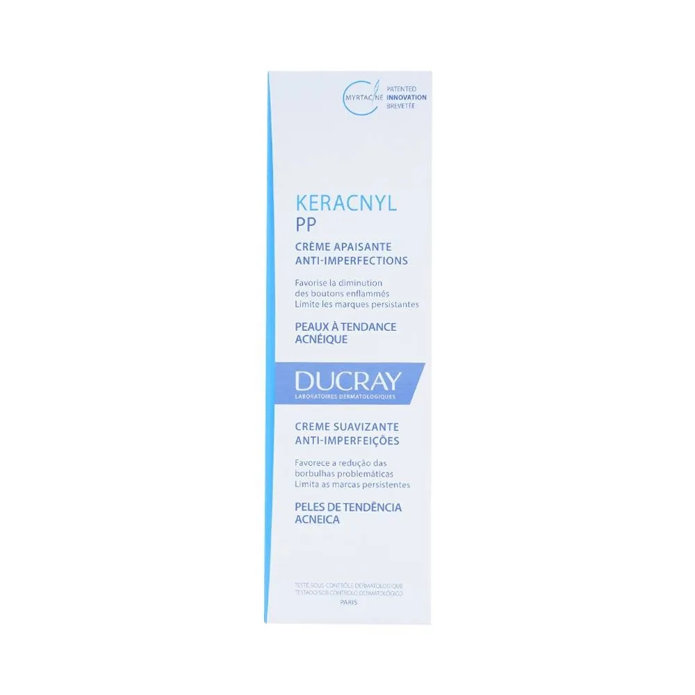 Hình ảnh Kem dưỡng da Ducray Keracnyl PP anti-Blemish Soothing Cream giảm các đốm mụn và mờ vết thâm do mụn (30ml)