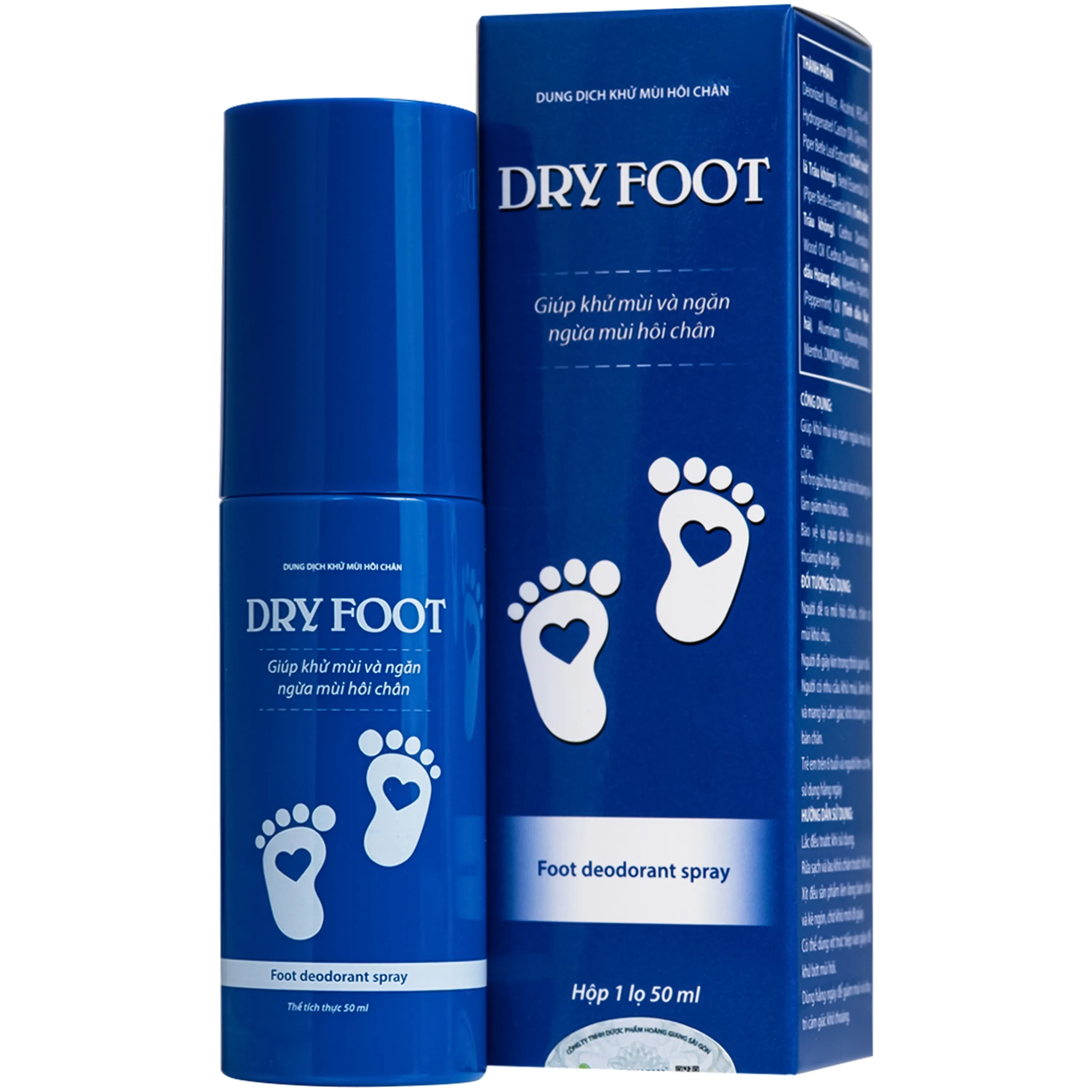 Hình ảnh Dung dịch khử mùi Dry foot HGSG giúp khử mùi và ngăn ngừa hôi chân, nấm chân, giảm mồ hôi (50ml)