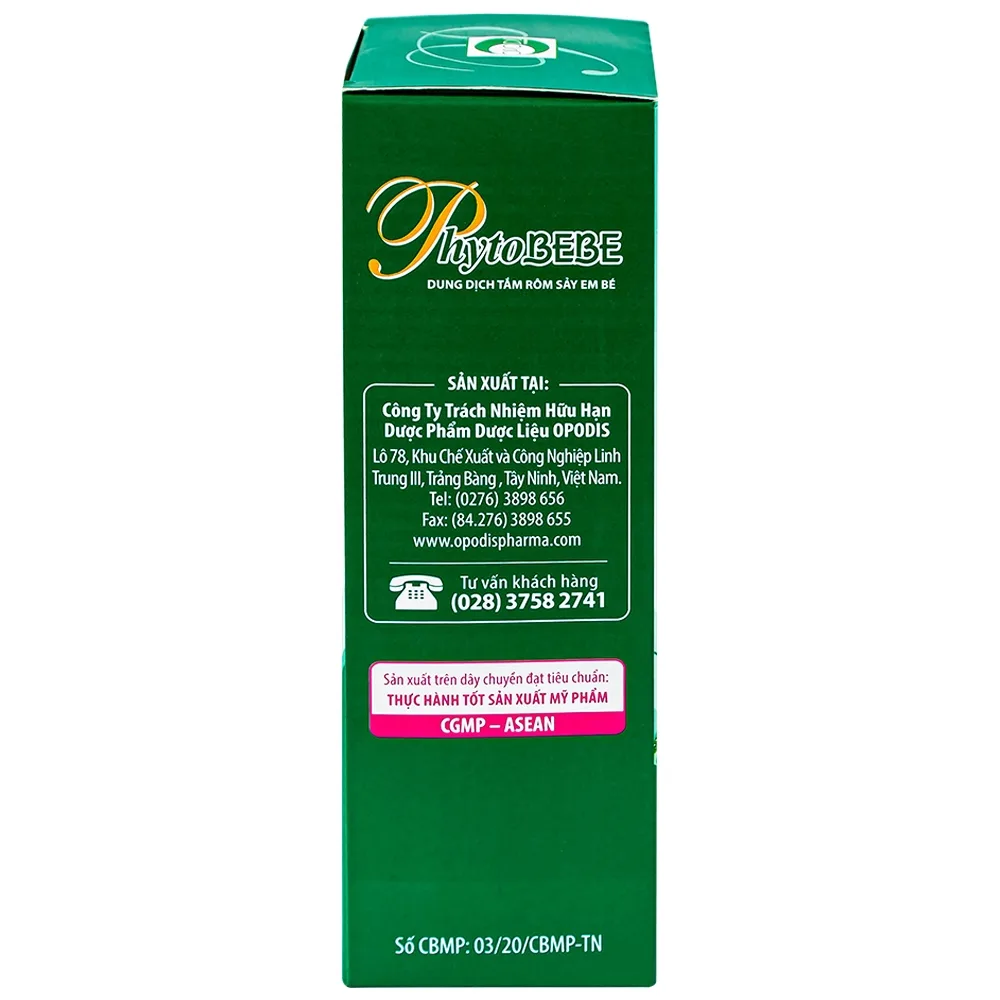 Hình ảnh Dung dịch tắm Phyto Bebe Opodis làm giảm rôm sảy, giảm kích ứng (250ml)