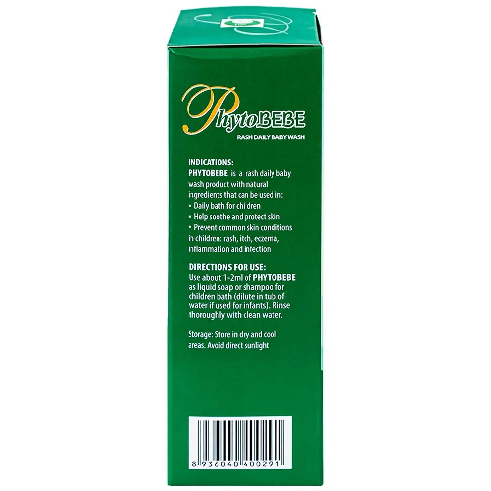 Hình ảnh Dung dịch tắm Phyto Bebe Opodis làm giảm rôm sảy, giảm kích ứng (250ml)
