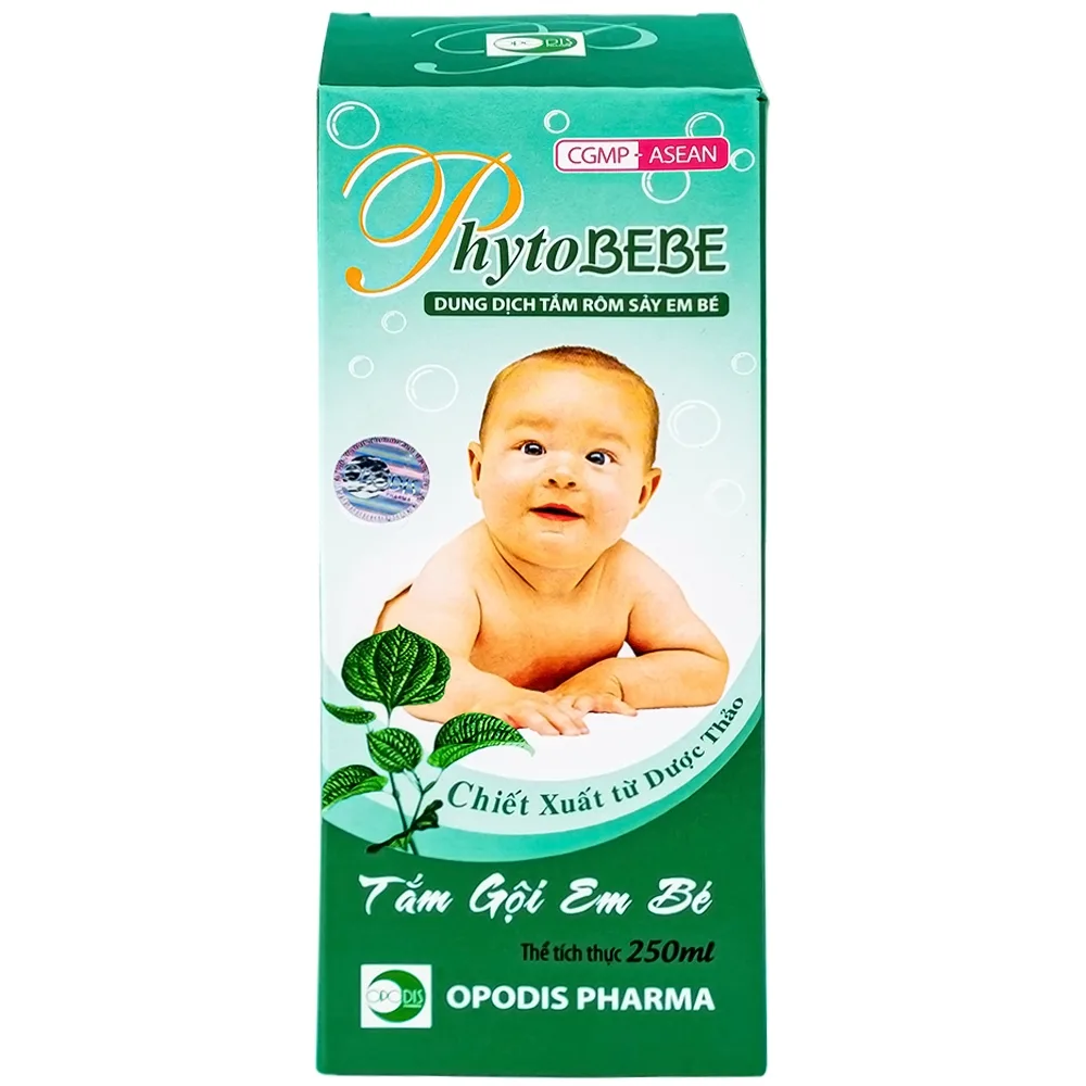Hình ảnh Dung dịch tắm Phyto Bebe Opodis làm giảm rôm sảy, giảm kích ứng (250ml)