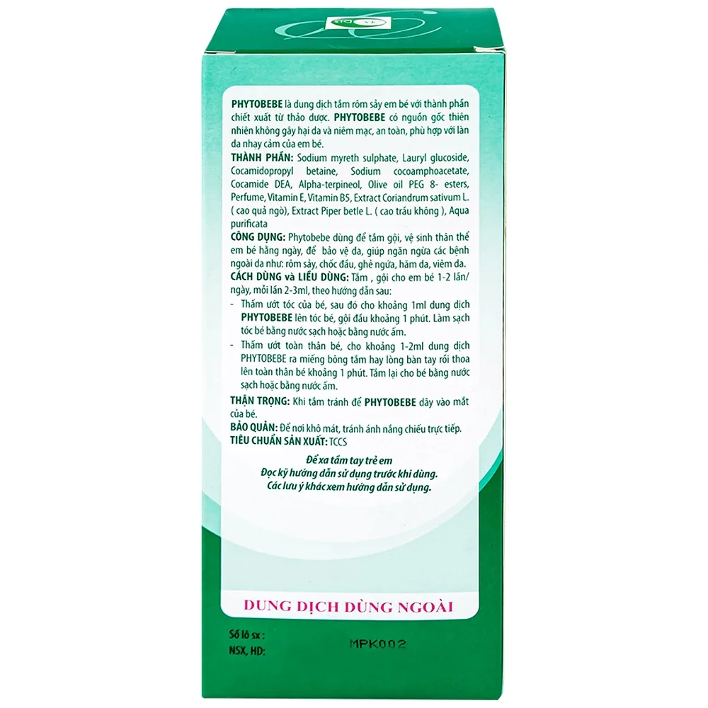 Hình ảnh Dung dịch tắm Phyto Bebe Opodis làm giảm rôm sảy, giảm kích ứng (250ml)